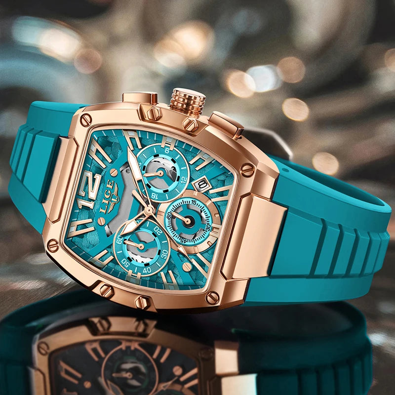 LIGE hommes montre haut tendance marque de luxe Silicone montre militaire hommes sport décontracté étanche Date Quartz montres pour hommes MAEJORKEN