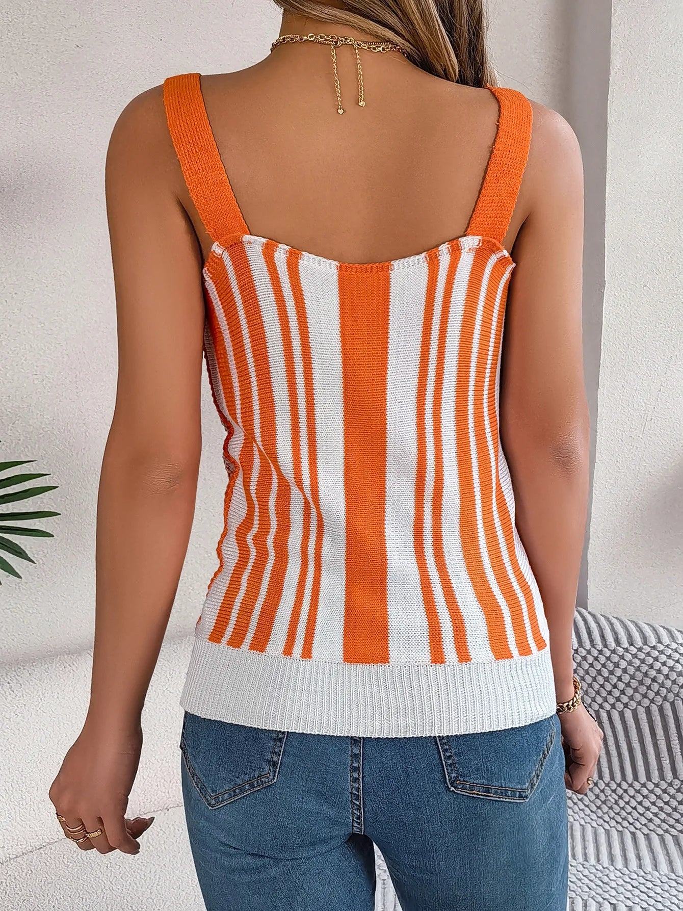 VigoCasey 2025 dame hors épaule moulante sangle haut Sexy femmes Patchwork tricot gilet été femme sans manches décontracté hauts vêtements MAEJORKEN