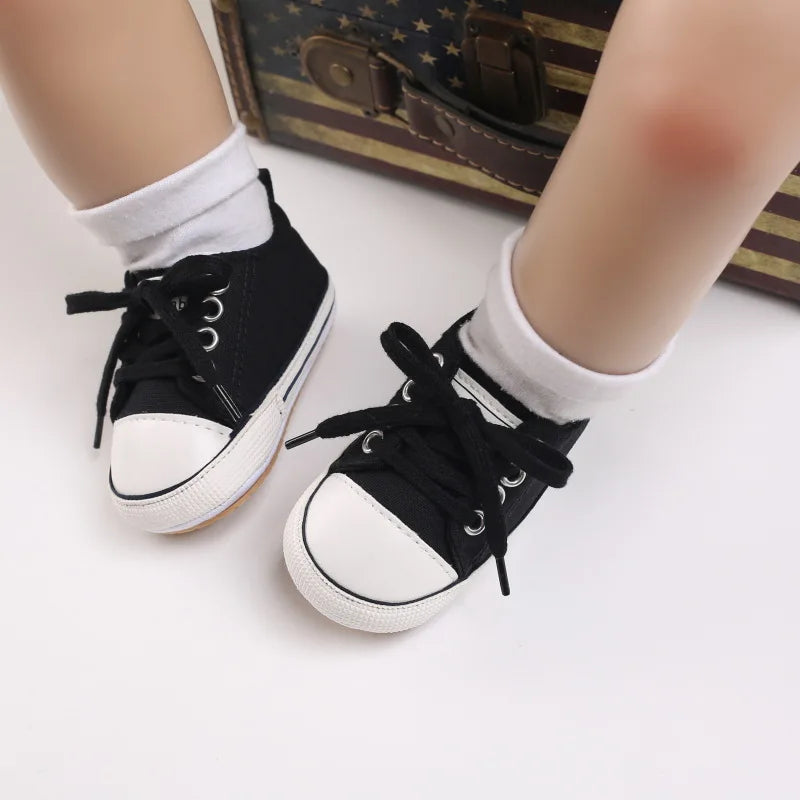 MRovior-Baskets en Toile pour Bébé Garçon et Fille de 0 à 18 Mois, Chaussures Confortables, Souples, Unisexes MAEJORKEN