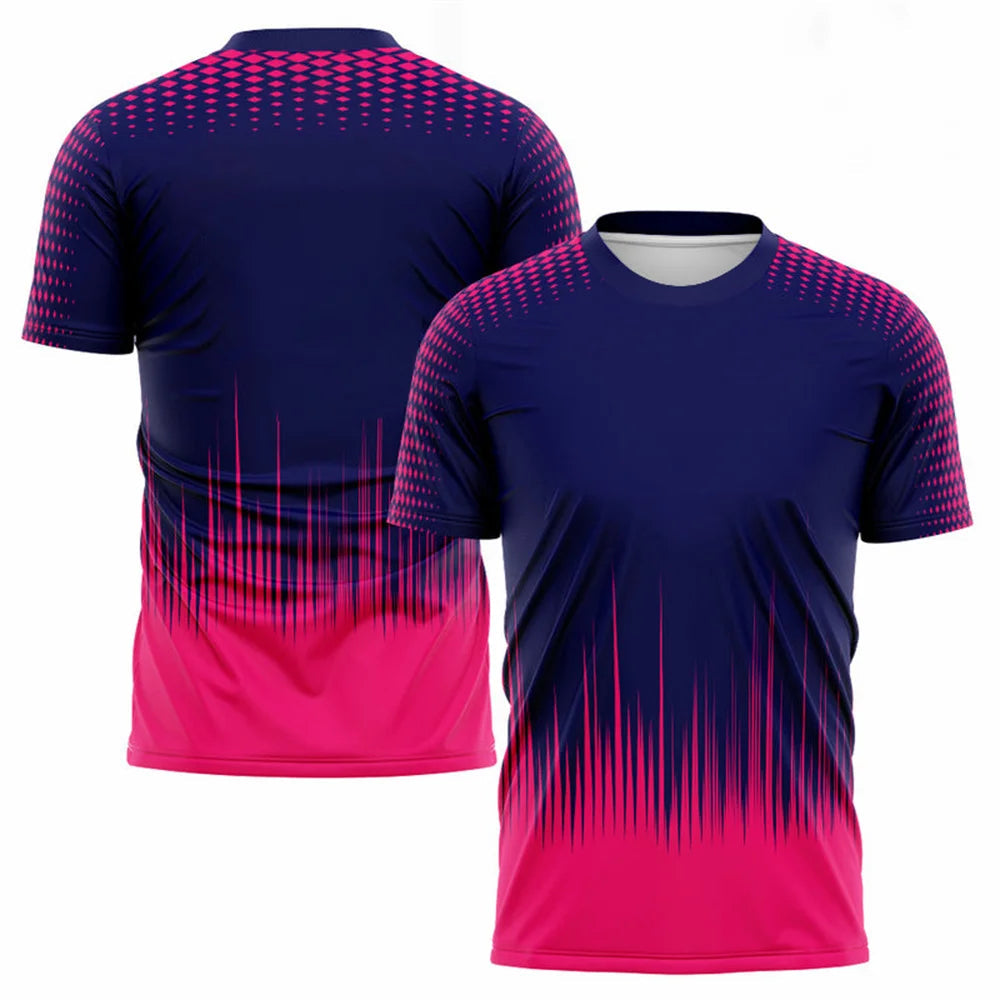 Mode dégradé Harajuku hommes t-shirt Badminton Tennis formation 3d été séchage rapide t-shirts de sport col rond à manches courtes hauts MAEJORKEN