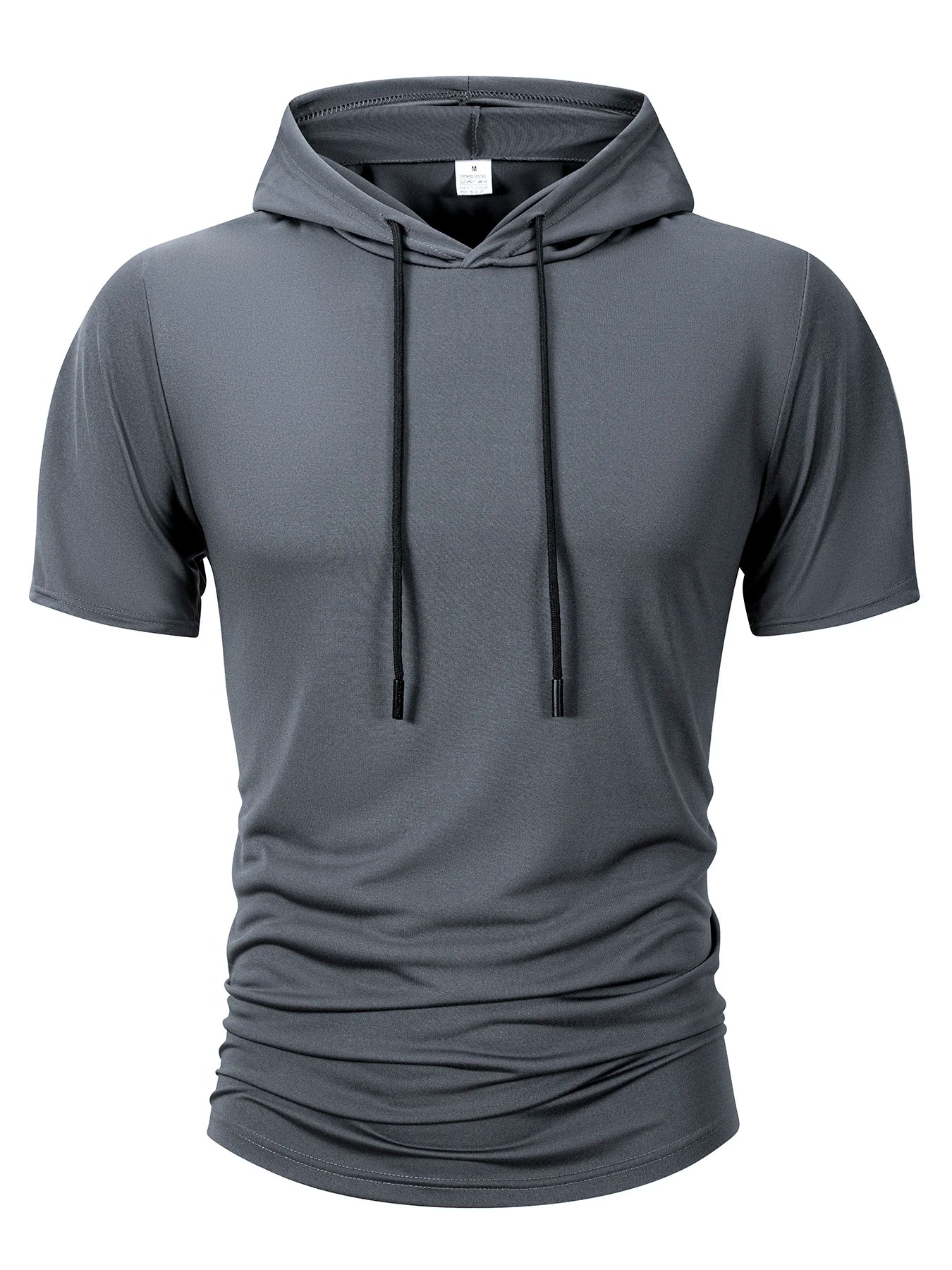 Sweat-shirt à capuche pour hommes, décontracté, manches courtes, ample, couleur unie, léger, Fitness, dessus respirants, été MAEJORKEN