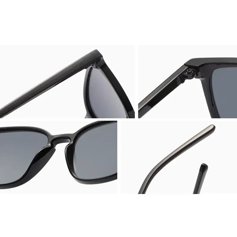 Lunettes De soleil carrées femme rétro marque Designer nuances noir