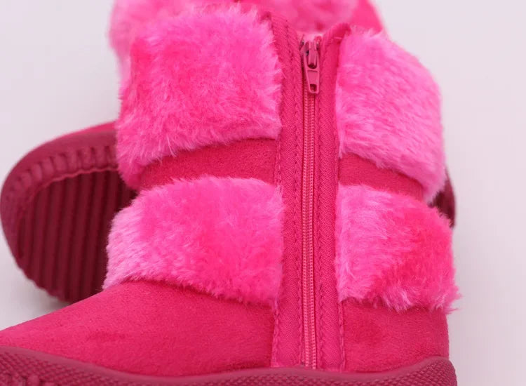 Bottes de neige pour filles, confortables, épaisses et chaudes, pour enfants, boule épaisse, mignonnes, chaussures de princesse, automne, 2023 MAEJORKEN