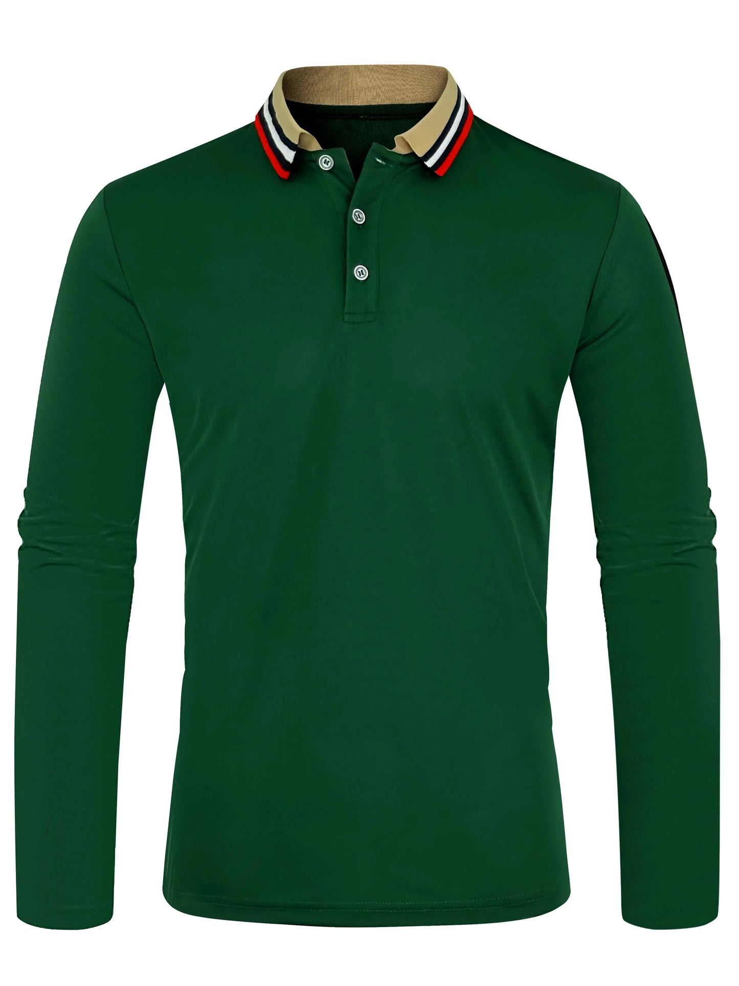 Polo à manches longues pour hommes, haut tendance décontracté et Business, printemps et automne MAEJORKEN