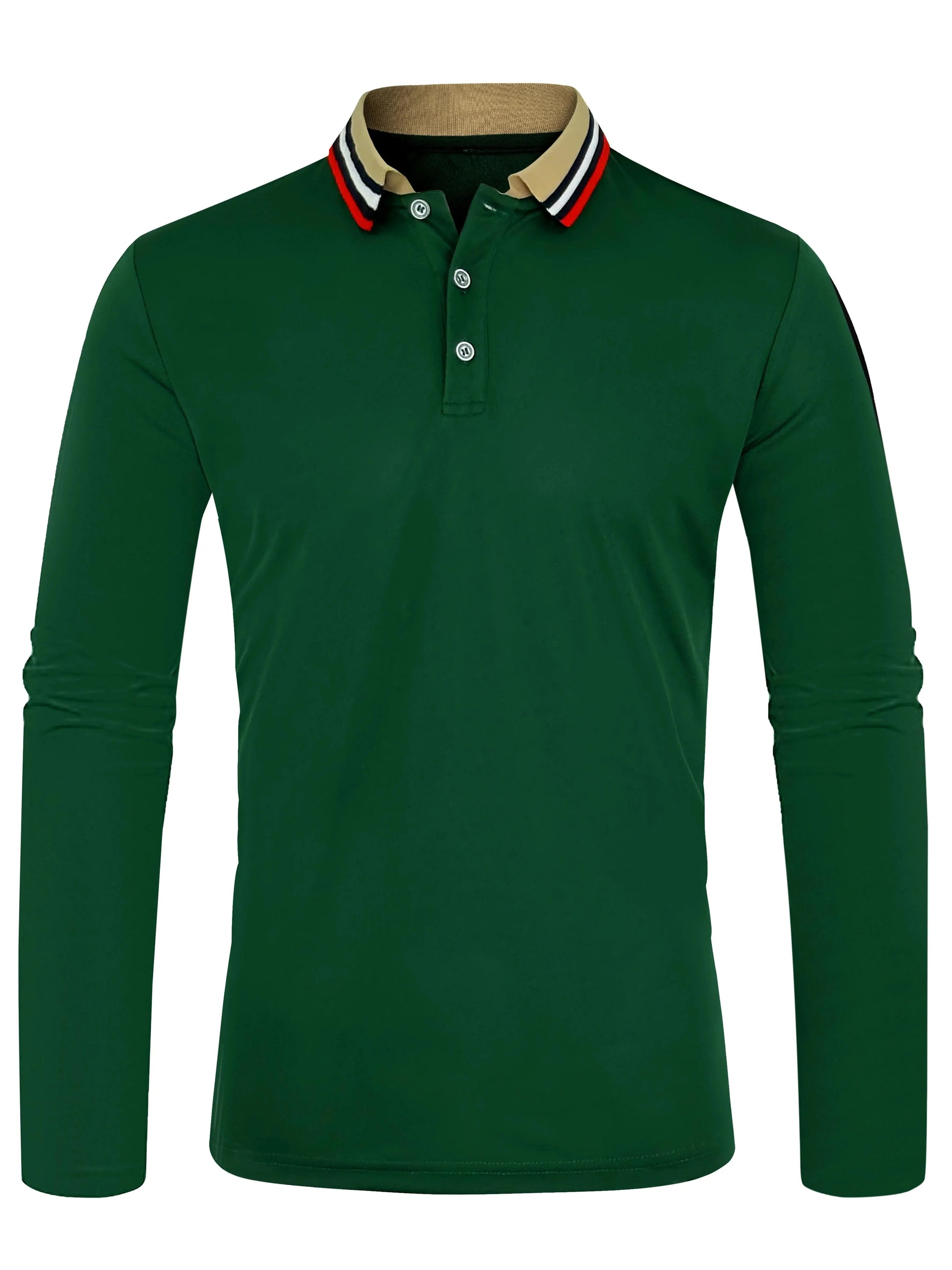 Polo à manches longues pour hommes, haut tendance décontracté et Business, printemps et automne MAEJORKEN