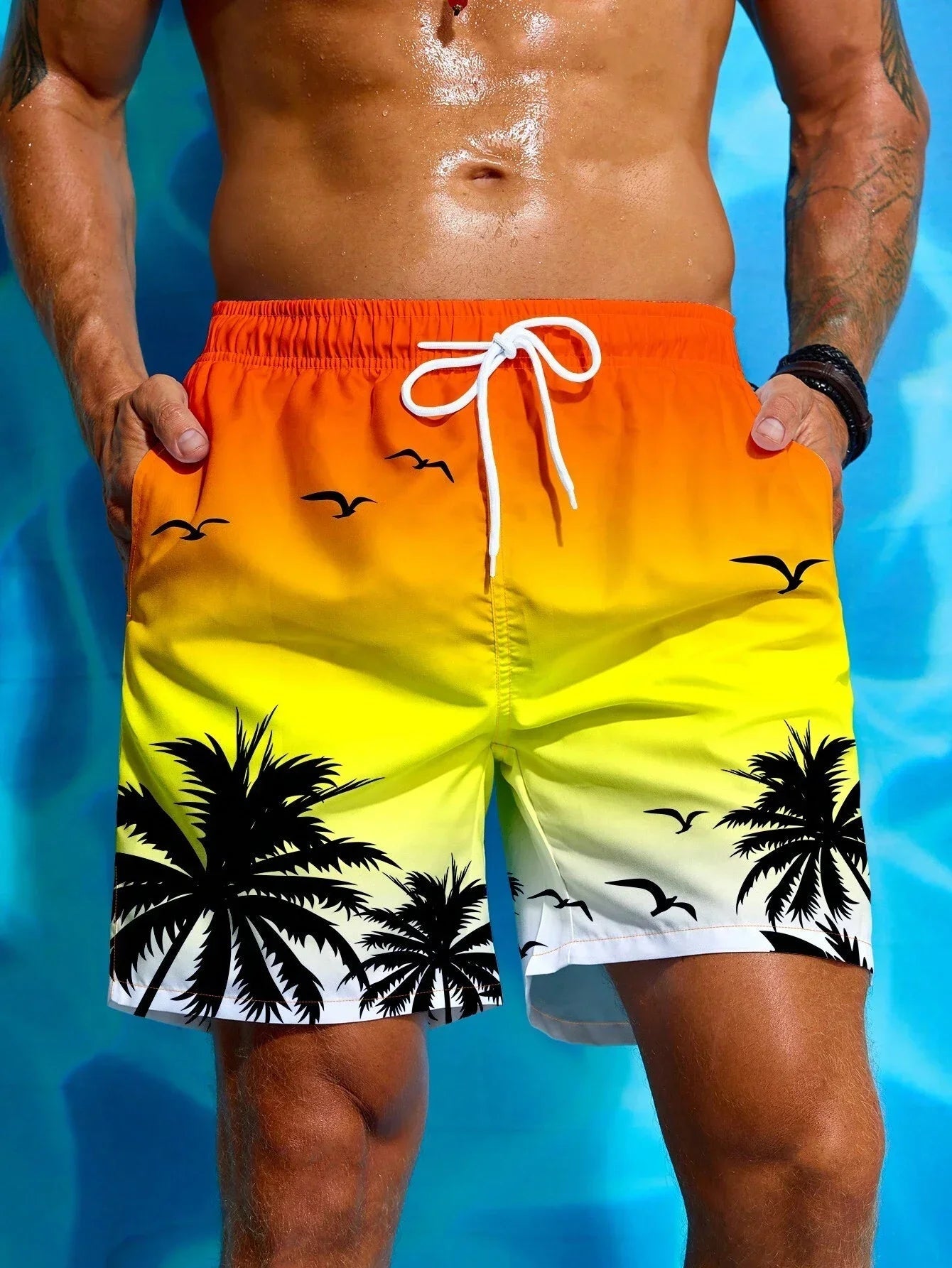 Short de plage imprimé 3D pour hommes, maillot de bain d'été, mode décontractée, maillot de bain à séchage rapide, short de planche de Surf, vêtements de plage MAEJORKEN