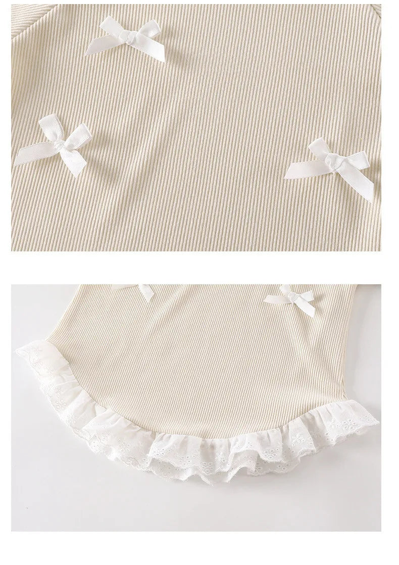 T-shirt à manches longues pour filles, avec nœud en dentelle, Style coréen, chemise inférieure de printemps pour enfants, nouvelle collection automne MAEJORKEN