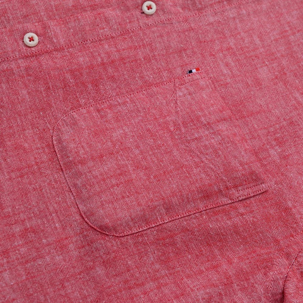 Chemise habillée à col boutonné pour hommes, mélange de coton et de lin respirant, manches longues, coupe cintrée, printemps été décontracté Chic MAEJORKEN