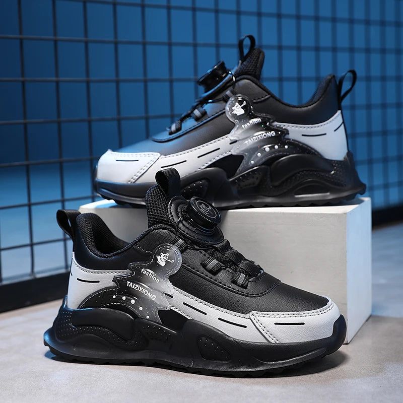 Baskets en cuir légères et antidérapantes pour enfants, chaussures décontractées pour garçons et étudiants, chaussures de sport, de course, de Tennis MAEJORKEN