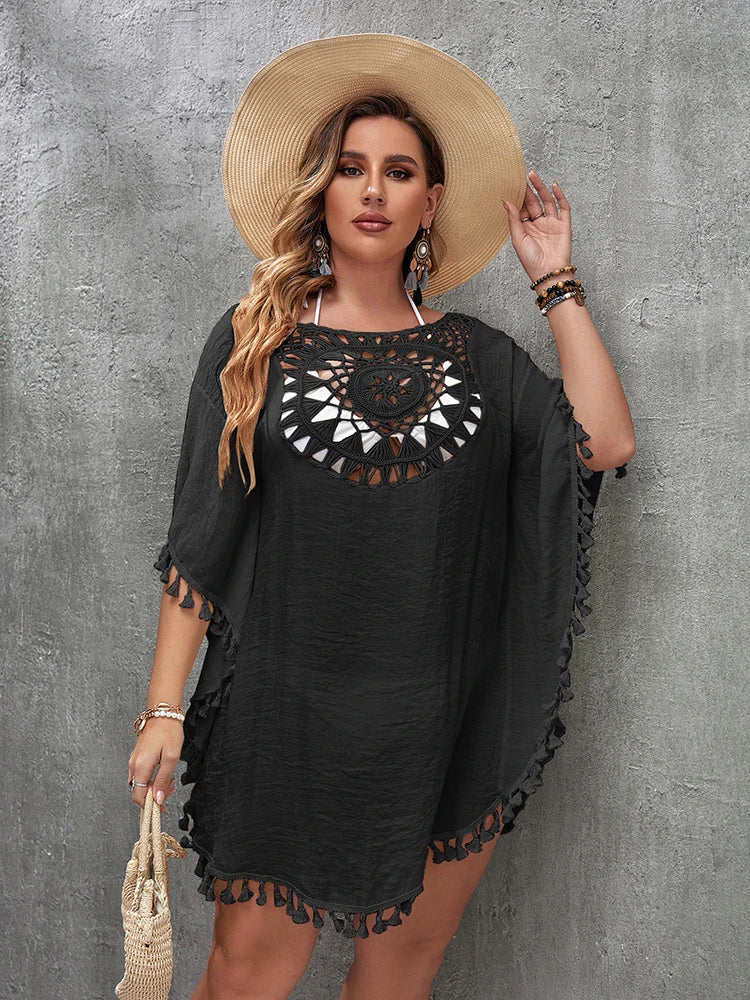 Robe de plage ample, grande taille, Sexy, Cover-Up pour les maillots de bain, ajouré, décontractée, pour les vacances, vêtements de plage MAEJORKEN