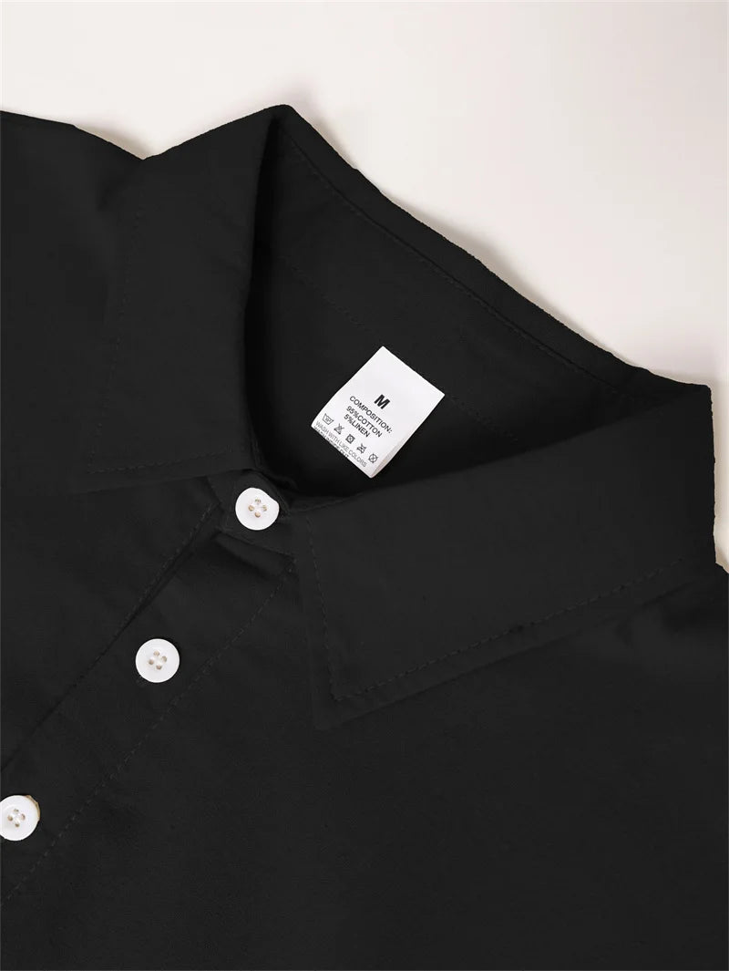 Polo d'été décontracté en coton et lin pour hommes, T-shirts à manches courtes à séchage rapide, hauts à col rabattu, pull pour hommes MAEJORKEN
