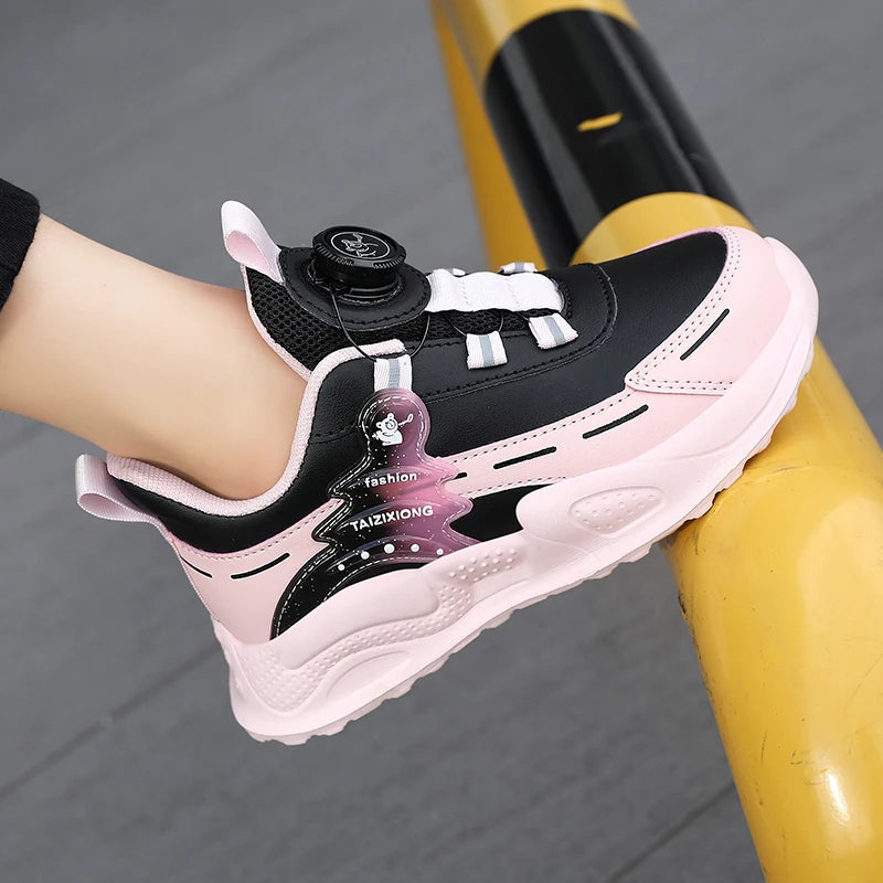 Baskets en cuir légères et antidérapantes pour enfants, chaussures décontractées pour garçons et étudiants, chaussures de sport, de course, de Tennis MAEJORKEN