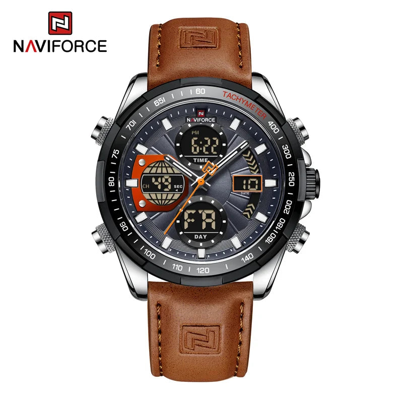 NAVIFORCE montre militaire pour hommes chronographe multifonction sport 3ATM étanche avec alarme affichage jour et Date horloge cadeaux masculins MAEJORKEN