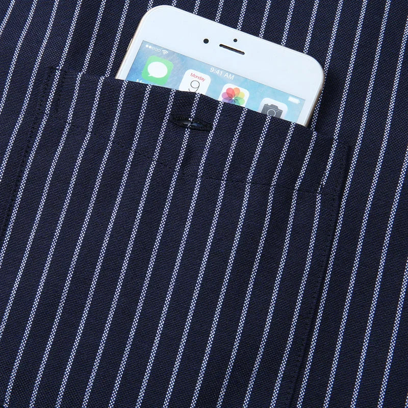 Chemise homme bleu rayé Oxford coton flanelle grande taille 5XL 6XL 7XL 8XL 10XL élégant bureau surdimensionné manches longues mince rouge blanc MAEJORKEN