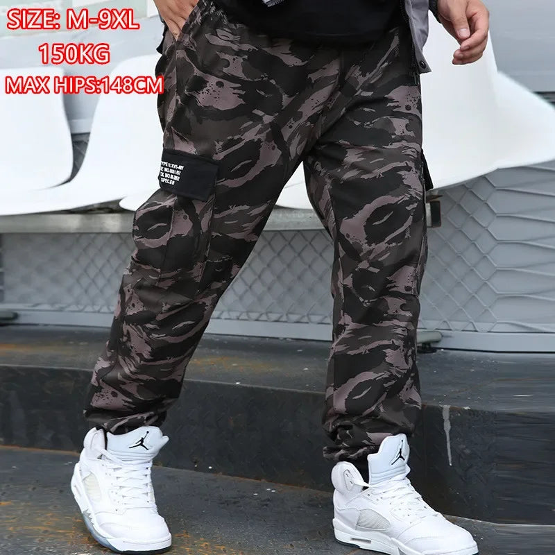 Pantalon cargo camouflage grande taille