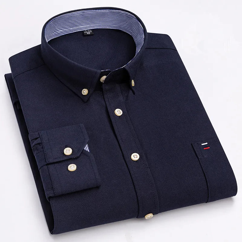 Chemise à manches longues  100% coton oxford