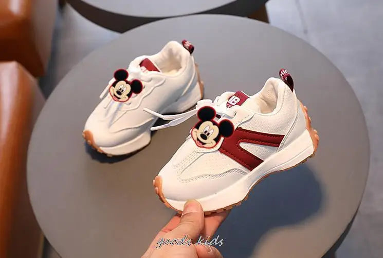 Mickey canard chaussures point enfants baskets confortable printemps automne pour les filles dessin animé enfants chaussures de course MAEJORKEN