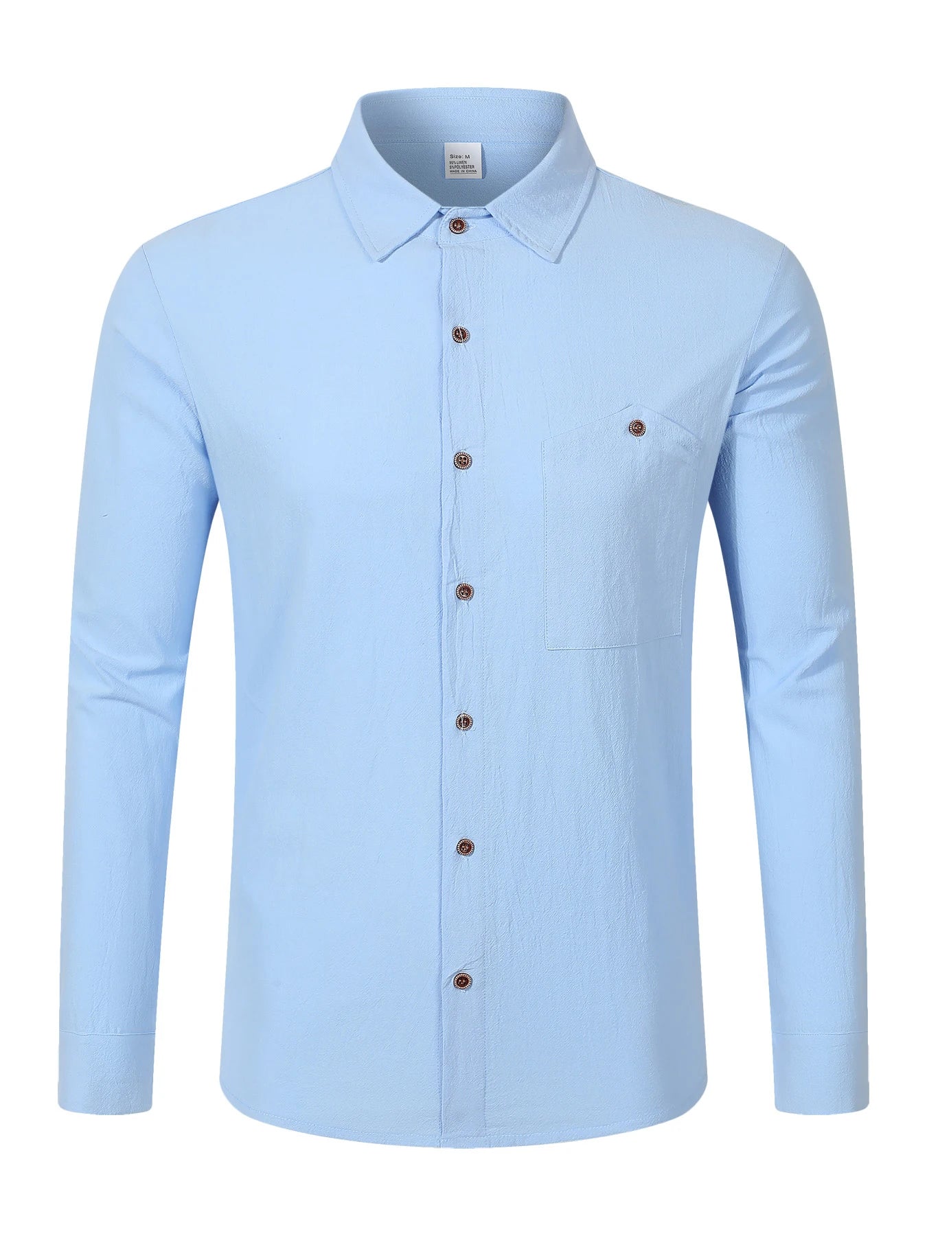 Chemise à manches longues en coton et chanvre pour hommes, ample et décontractée, avec col de poche, nouvelle collection automne 2025 MAEJORKEN