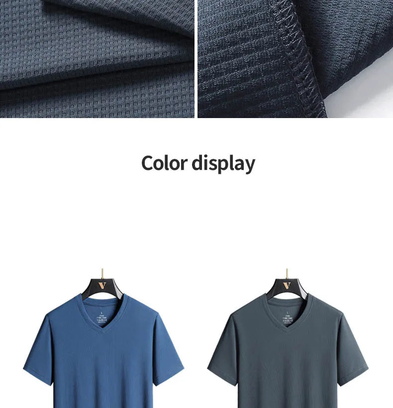 T-shirt à col en V pour hommes  grande taille, 7XL, 8XL, 9XL