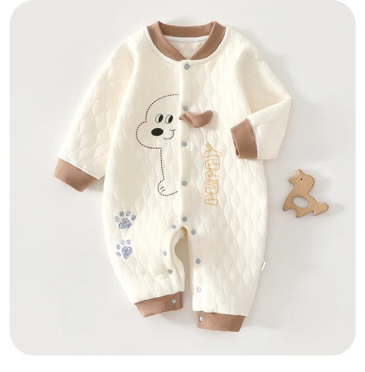Combinaison d'automne pour bébé, veste en coton épais, vêtements chauds à trois couches pour nouveau-nés de 0 à 18 mois, vêtements rampants pour jeunes enfants MAEJORKEN