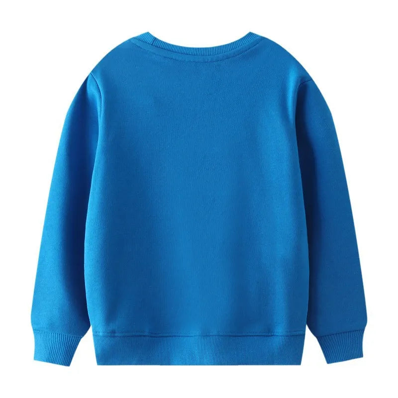 Sweat-shirt à manches longues brodé de voitures de dessin animé pour garçons, chemises d'automne pour enfants, vêtements pour bébés, offre spéciale MAEJORKEN