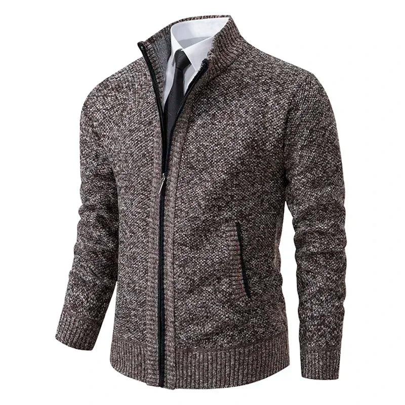 Cardigan zippé avec poche confortable et stylé du M au 4XL