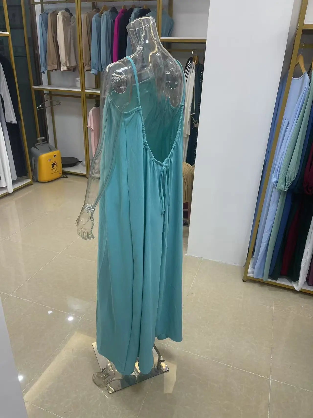 Nouvelle arrivée : Robe longue décontractée sans bretelles ni dos pour femme, confortable pour la maison et la nuit MAEJORKEN
