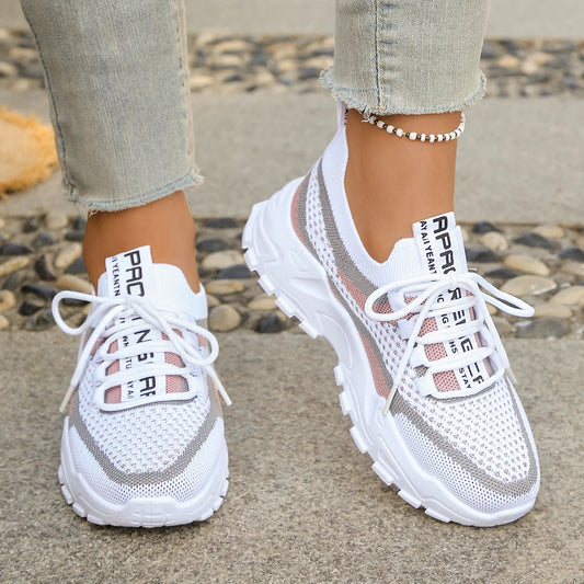 Chaussures pour femmes - Chaussures de sport décontractées été 2026, respirantes et légères, bicolores ou monocolores, chaussures de travail tendance MAEJORKEN