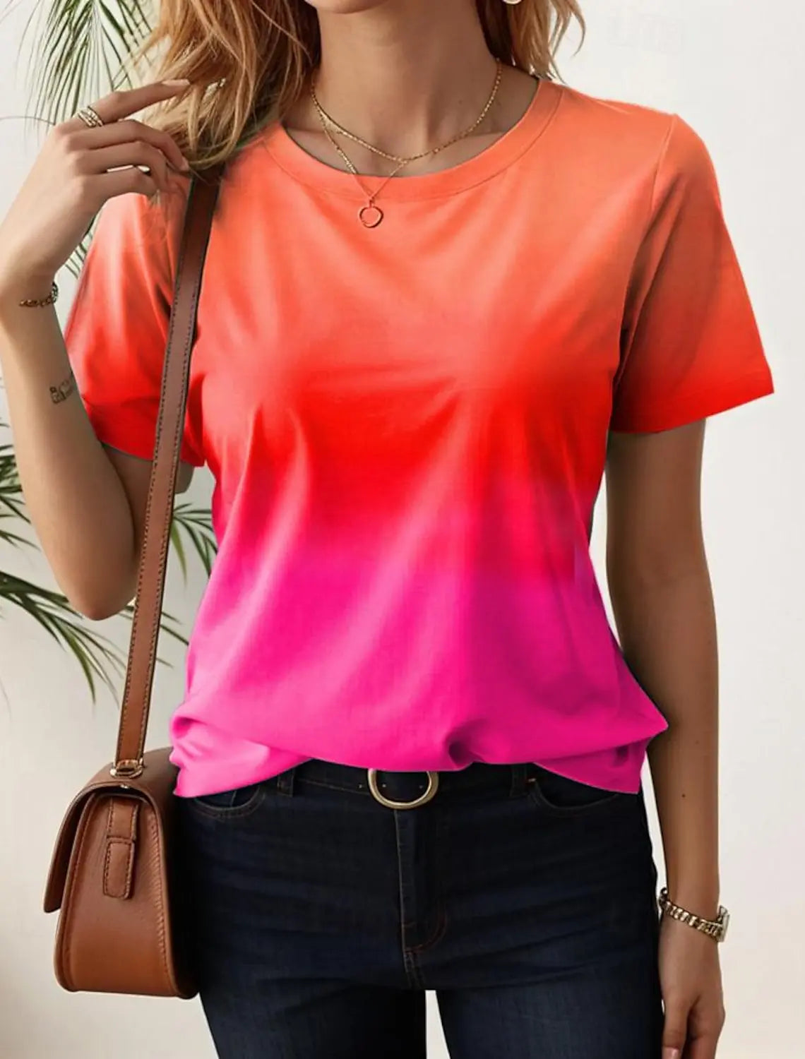 Économie College dégradés 3D pour femmes, t-shirts décontractés, vêtements féminins de rue, été, respirant, mode, dame, vêtements, Y2K MAEJORKEN