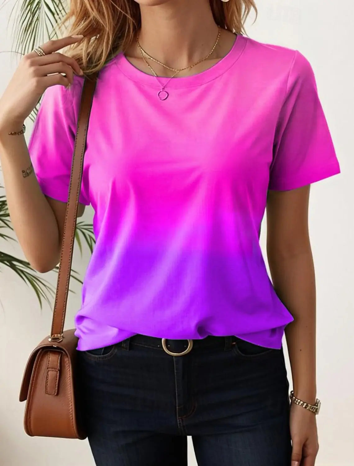 Économie College dégradés 3D pour femmes, t-shirts décontractés, vêtements féminins de rue, été, respirant, mode, dame, vêtements, Y2K MAEJORKEN