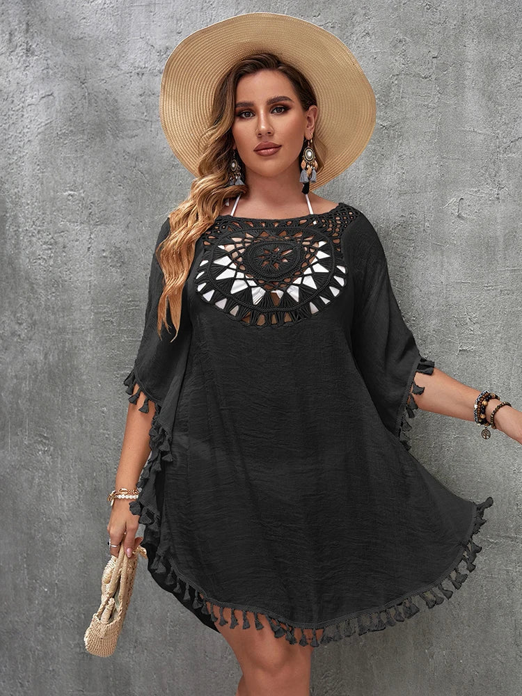 Robe de plage ample, grande taille, Sexy, Cover-Up pour les maillots de bain, ajouré, décontractée, pour les vacances, vêtements de plage MAEJORKEN