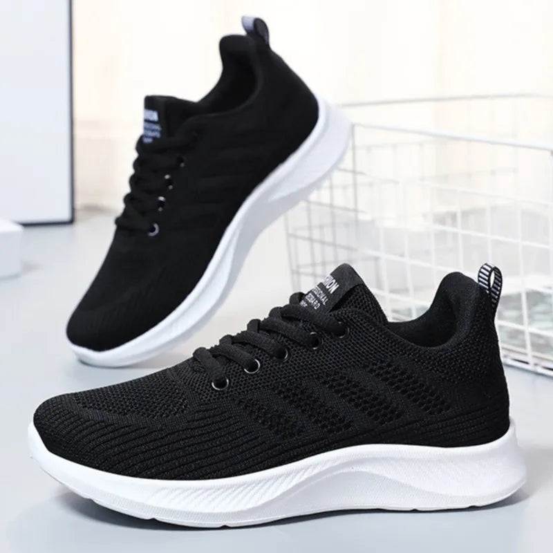 Litfun femmes chaussures de sport décontractées mode femme fond souple baskets respirant maille chaussures de course loisirs chaussures plates légères MAEJORKEN
