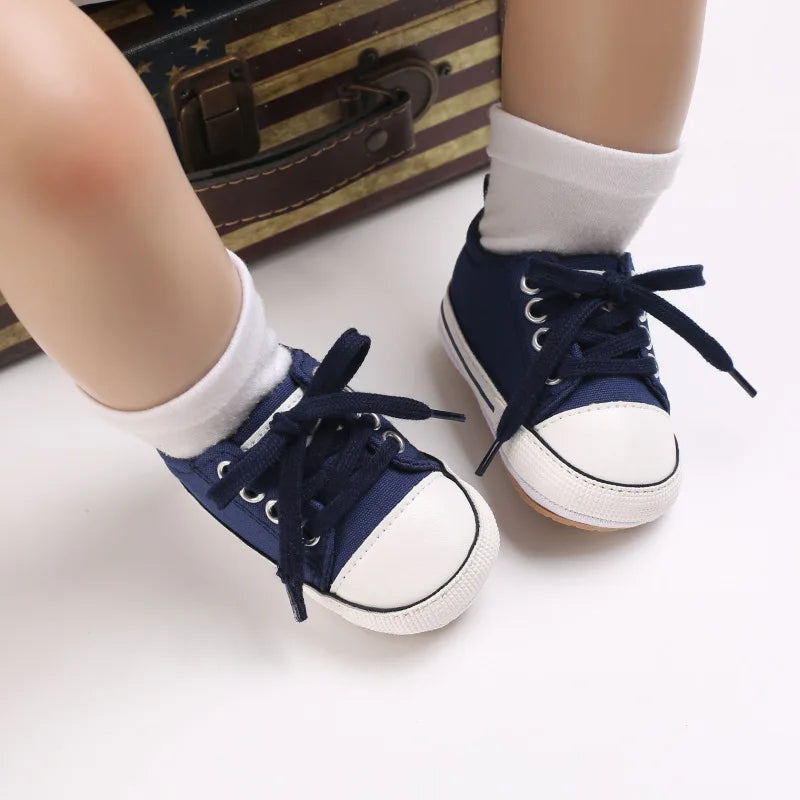 MRovior-Baskets en Toile pour Bébé Garçon et Fille de 0 à 18 Mois, Chaussures Confortables, Souples, Unisexes MAEJORKEN