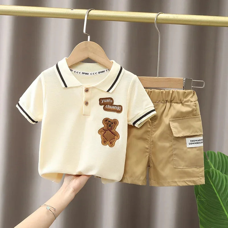 Vêtements pour enfants mère enfants vêtements ensembles pour enfants garçons T-shirt Shorts été coton à manches courtes mode Suit2PCS MAEJORKEN