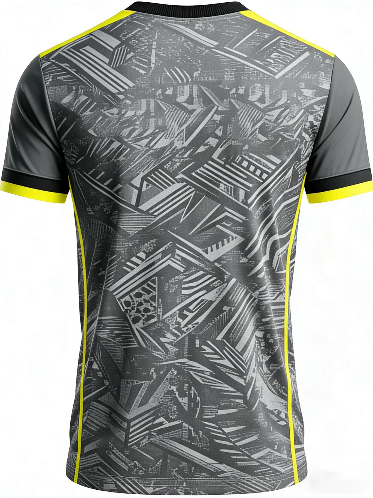 T-shirt Sport à Manches Courtes Noir Gris Jaune Motif Géométrique Abstrait Style Fitness et Activités Extérieures du S au 3XL MAEJORKEN
