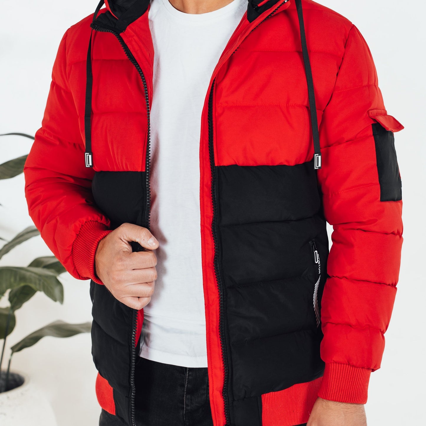 Veste matelassée d hiver pour hommes à capuche amovible du S au 2XL