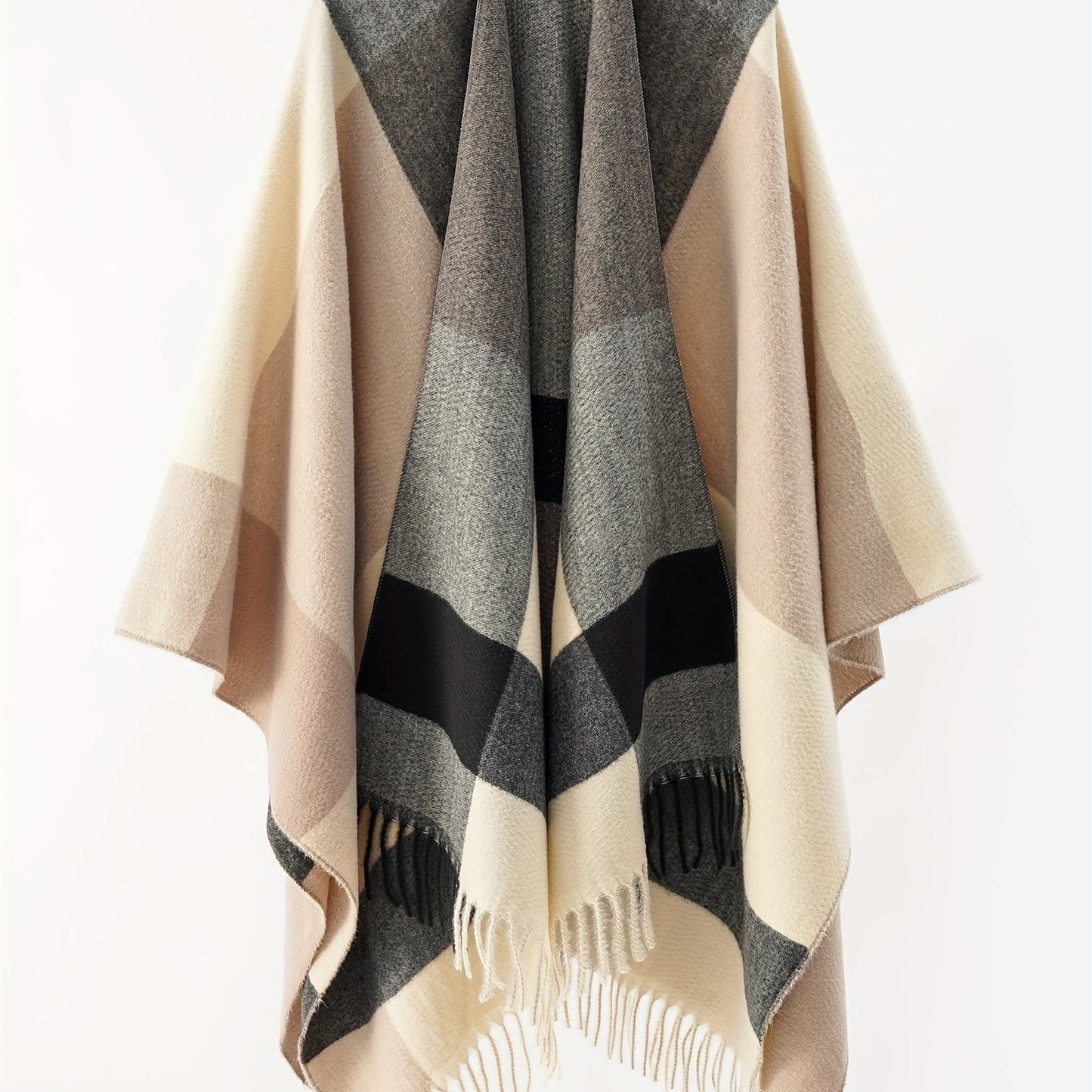 Pull cape châle cardigan ouvert sur le devant taille unique