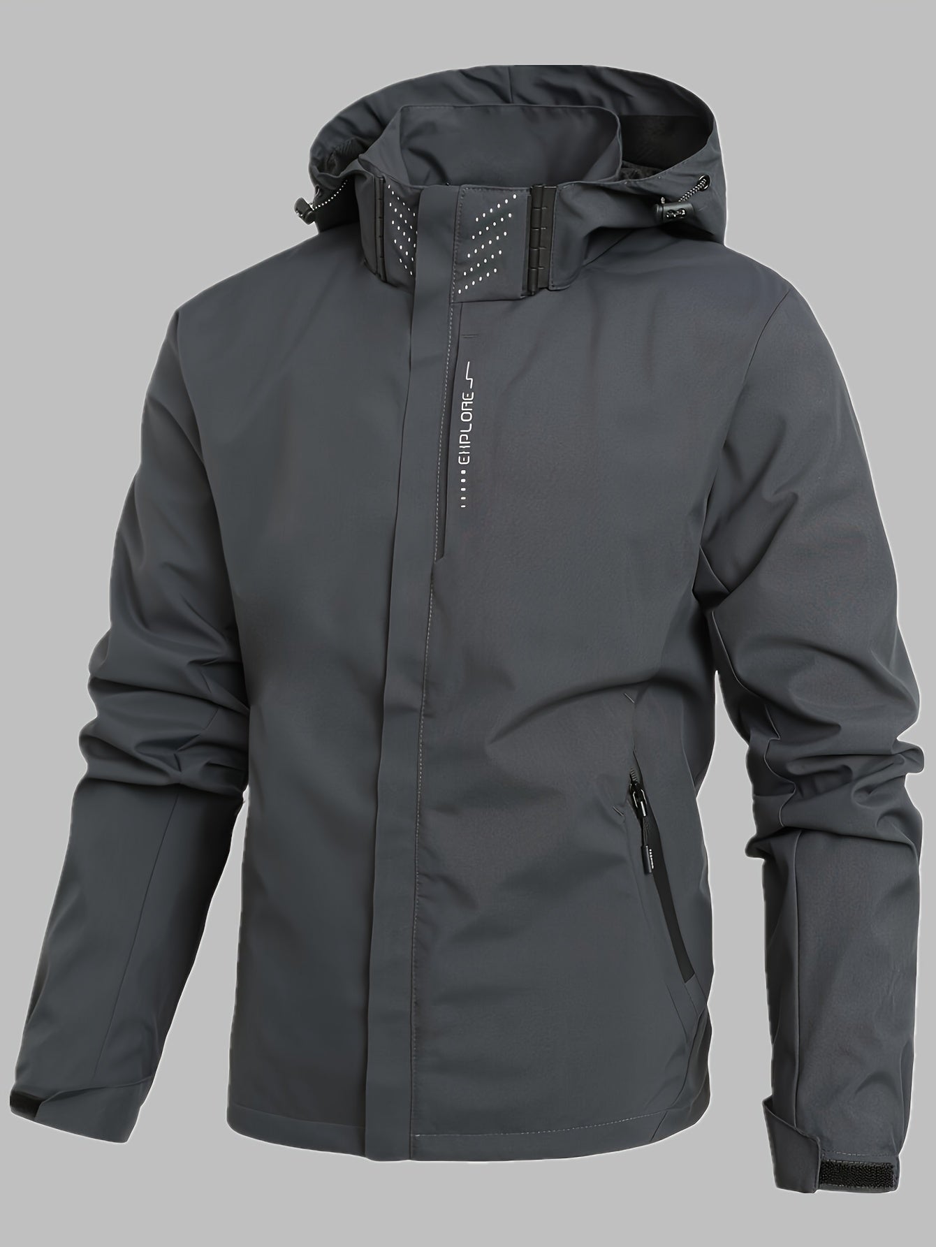 Veste coupe-vent à capuche amovible du S au 3XL
