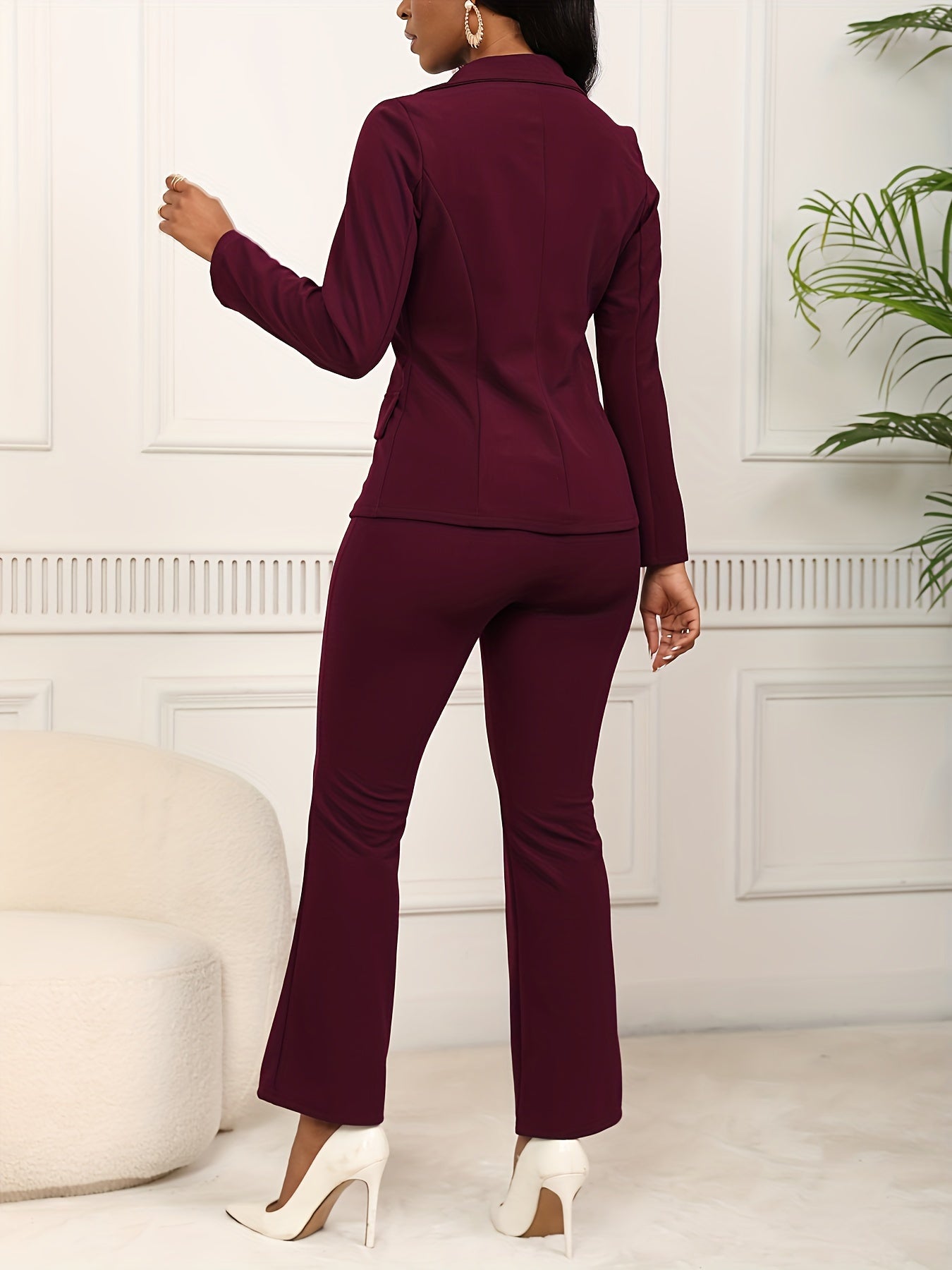 New Casual Elegant Sexy Two-Piece Set: Long Sleeve Slim Fit Jacket and Pants for Women's Workwear MAEJORKEN