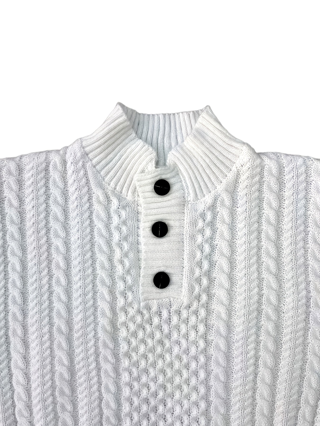 Pull couleur unie col montant grande taille du 2XL au 7XL MAEJORKEN