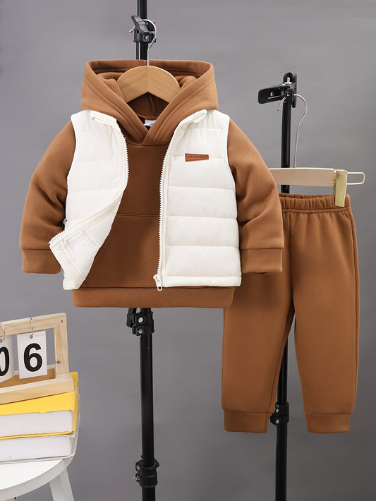 Ensemble 3 pièces gilet sweat et pantalon pour bébés garçons du 6 mois au 3 ans MAEJORKEN