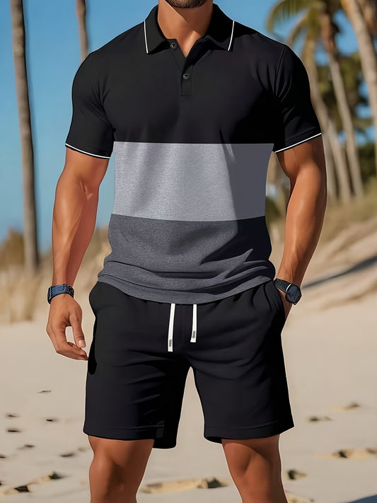 Ensemble polo à manches courtes et short du S au 2XL