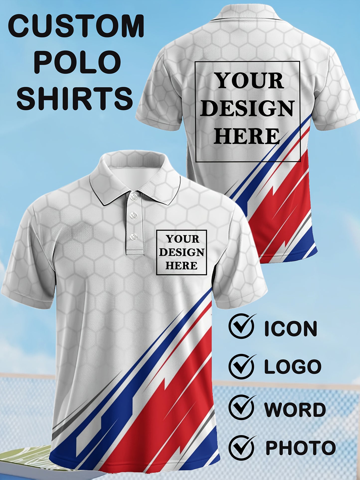 Polo personnalisé logo /texte /image du S au 2XL