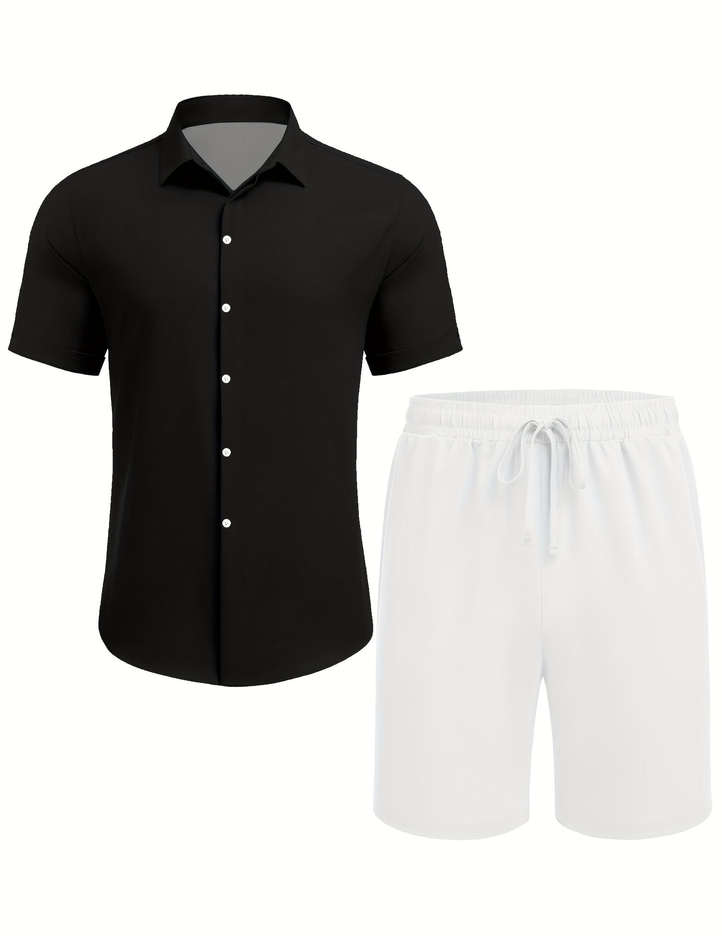 Ensemble chemise à manches courtes et bermuda du M au 3XL