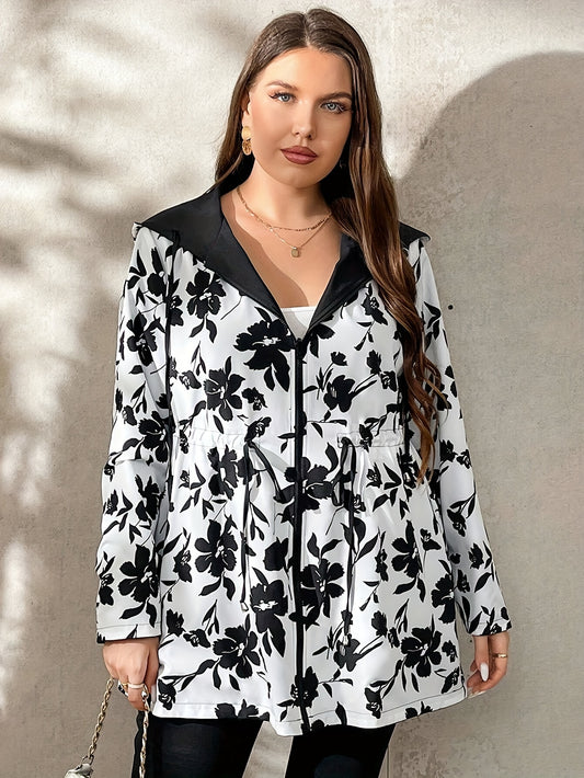 Manteau réversible à fermeture éclair grande taille du 0XL au 5XL