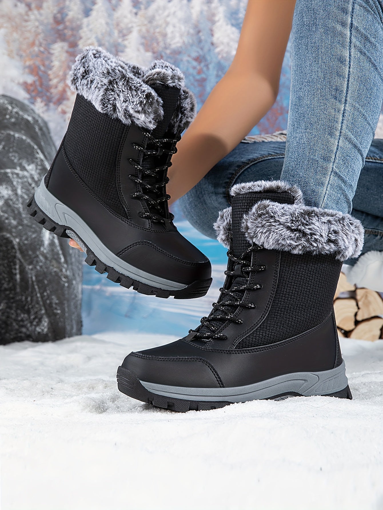 Bottes d hiver à lacets du 36 au 44 MAEJORKEN