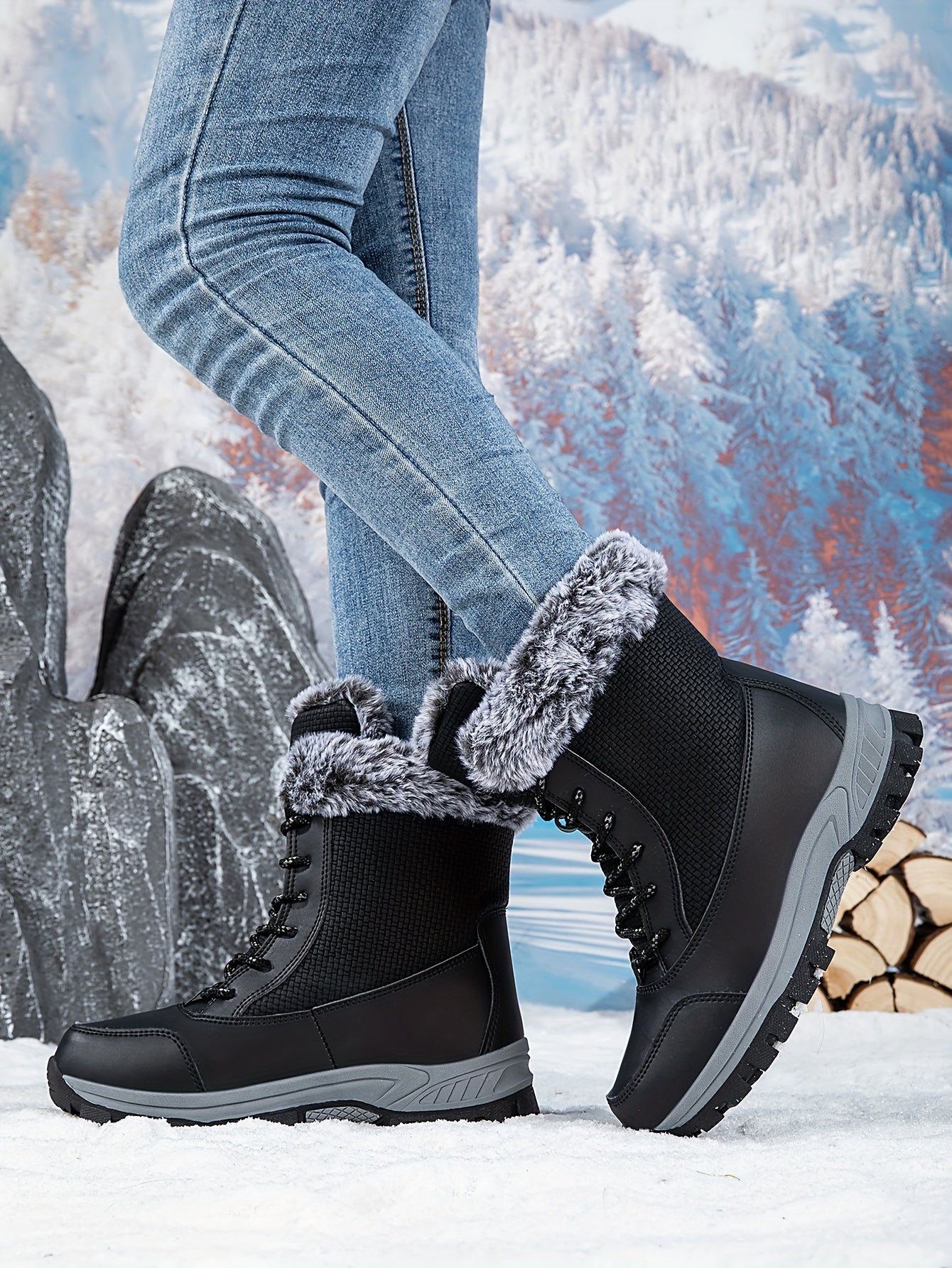 Bottes d hiver à lacets du 36 au 44 MAEJORKEN