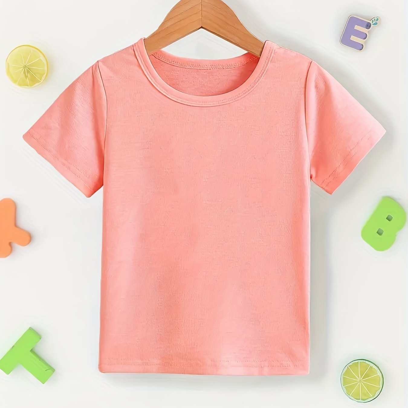 T-shirt uni fille du 1 an au 8 ans