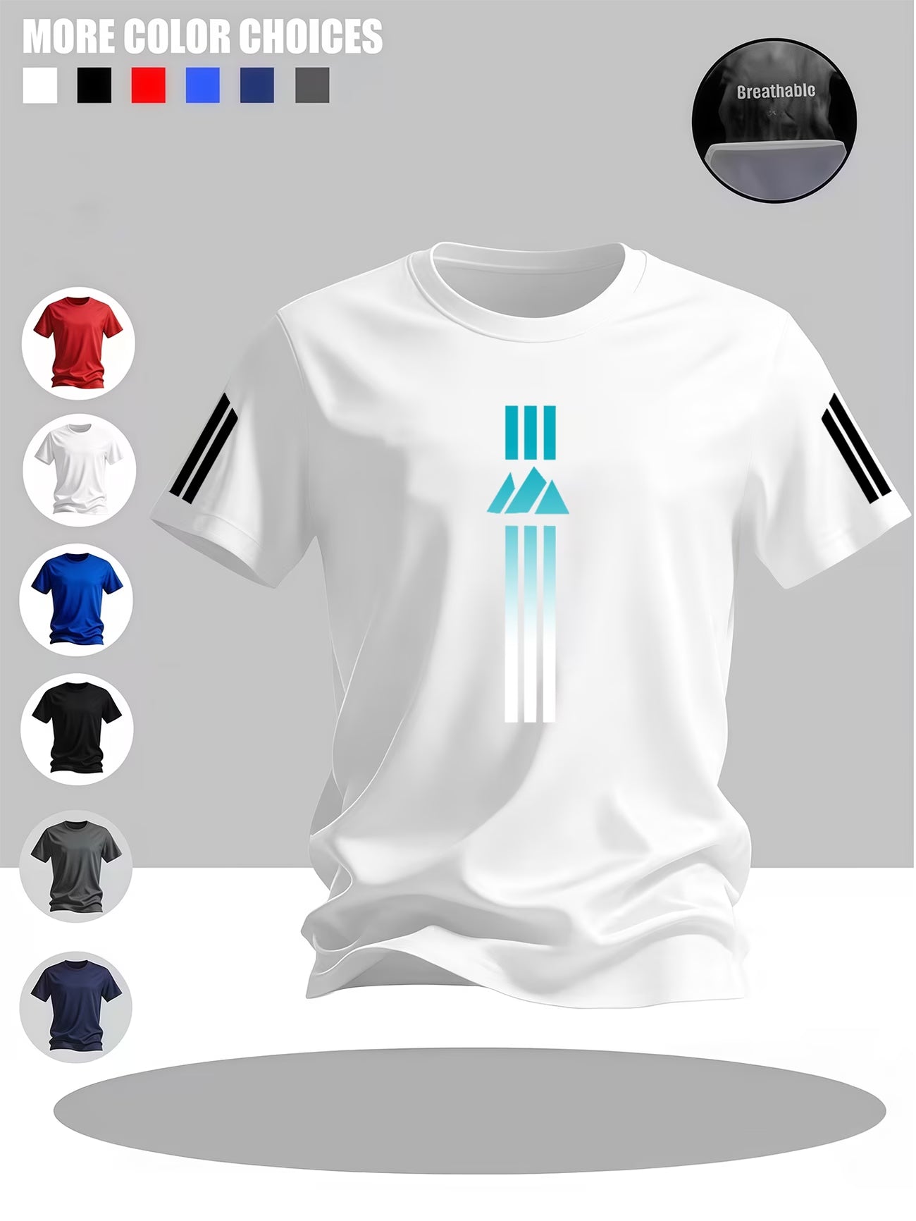 T-shirt décontracté à col rond pour homme avec logo individuel à manches courtes du S au 2XL MAEJORKEN