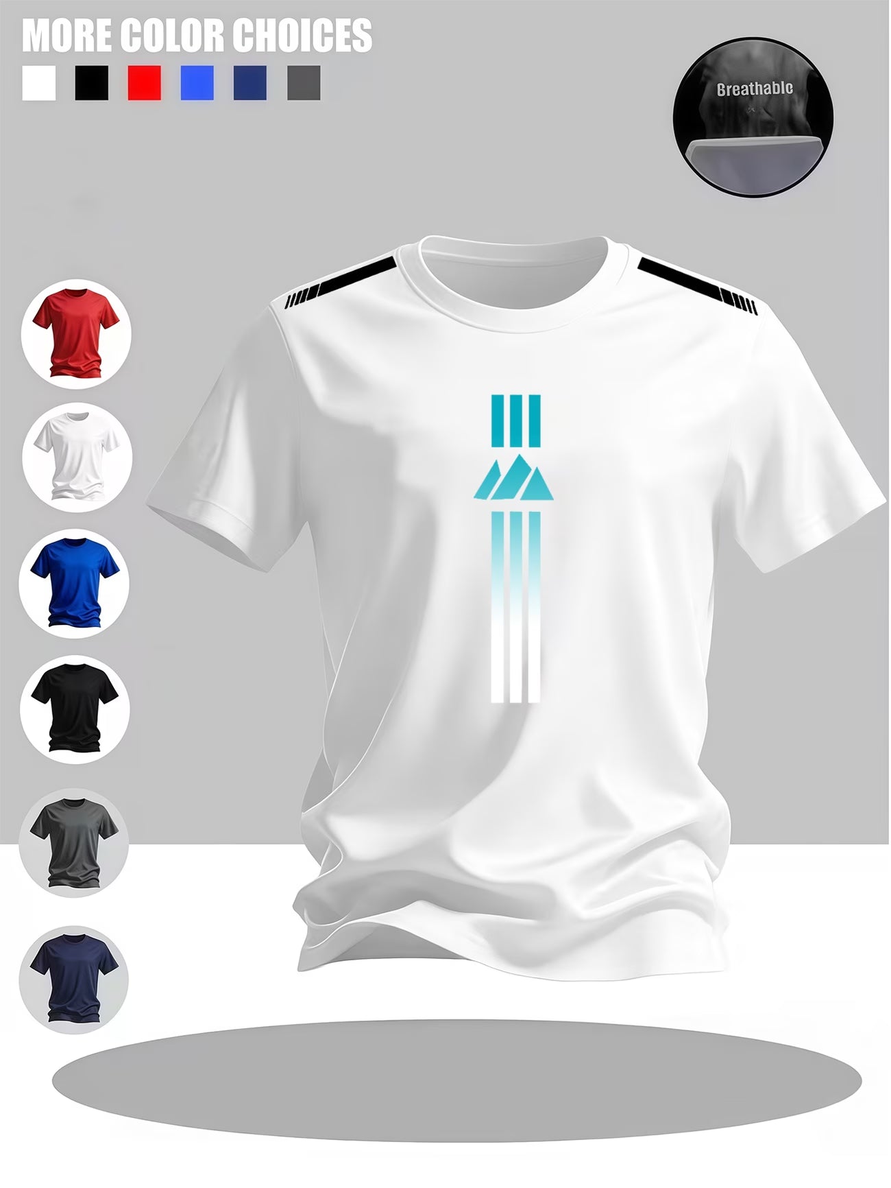 T-shirt décontracté à col rond pour homme avec logo individuel à manches courtes du S au 2XL MAEJORKEN